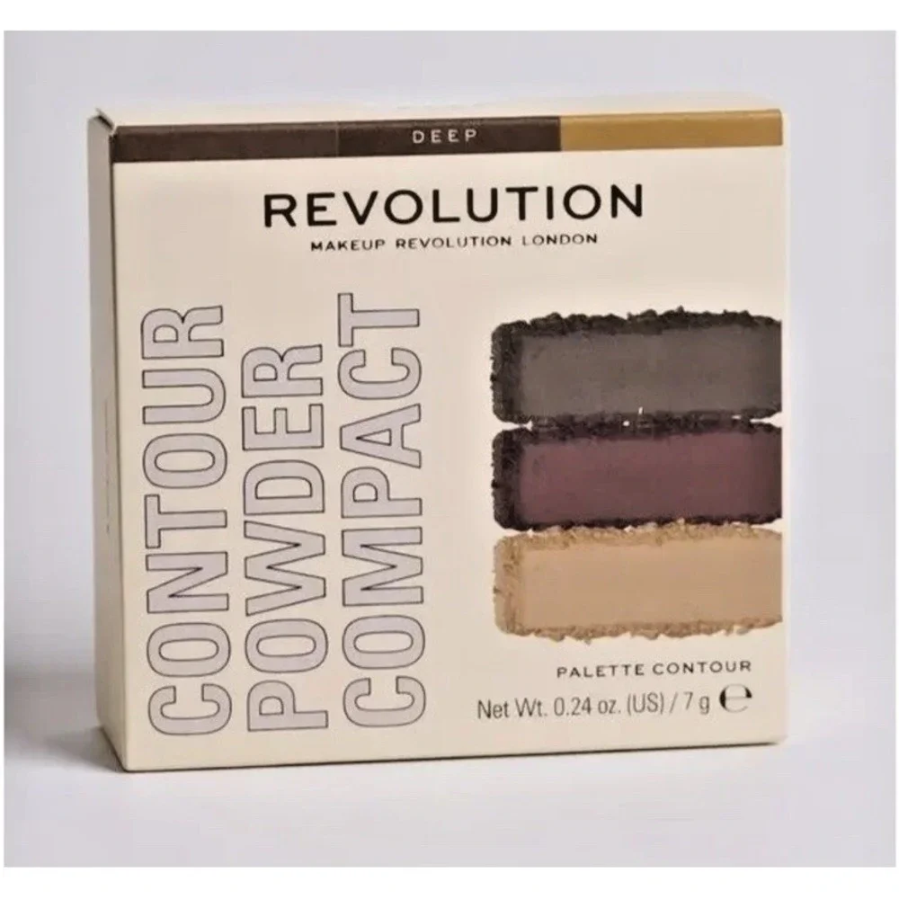 Revolution Face Powder‎ Contour Compact Deep Bronzer Highlighter Matte Shimmer
